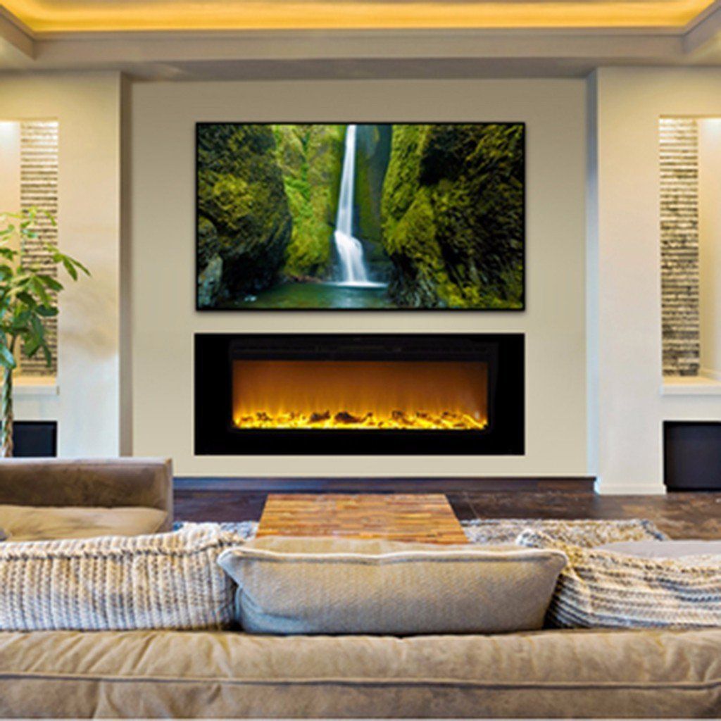 55 Inch Electric Fireplace Lovely Sideline 60 60" Recessed Electric Fireplace In 2019