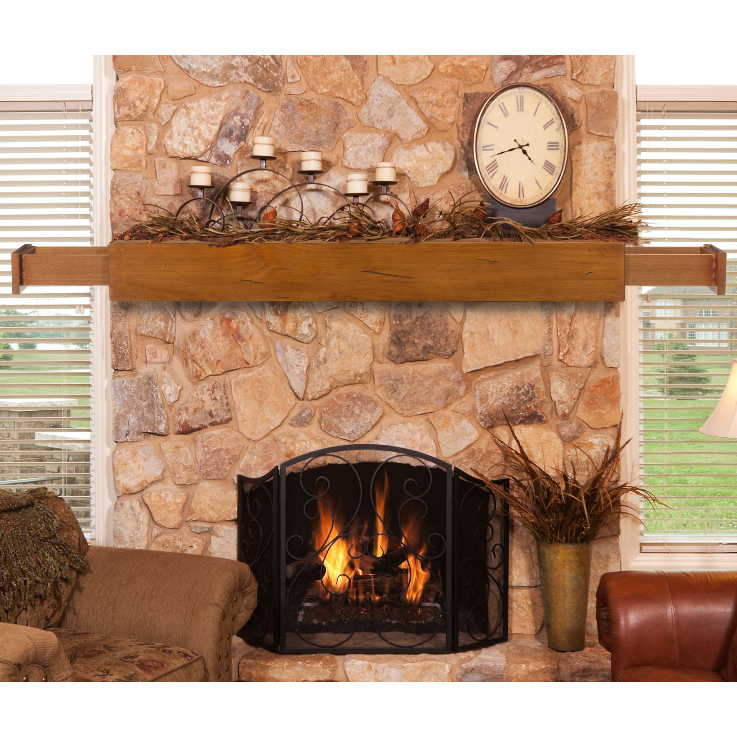60 Fireplace Awesome Pearl Mantels Dakota 60" Distressed 2 Drawer Mantel Shelf