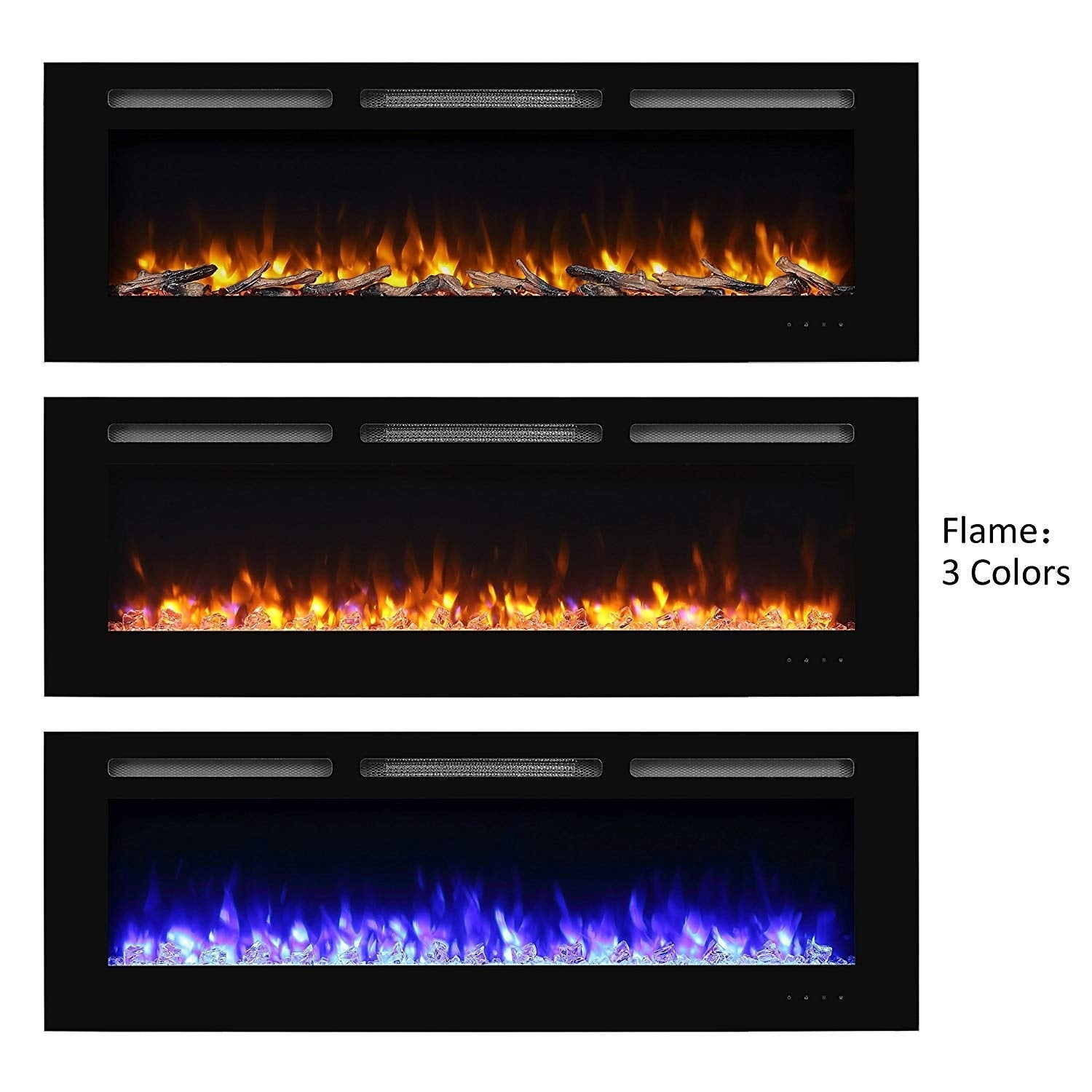 60 Inch Fireplace Mantel Best Of 60" Alice In Wall Recessed Electric Fireplace 1500w Black