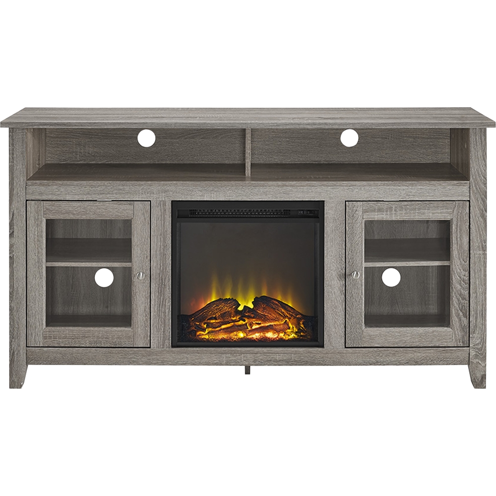 60 Inch Tall Electric Fireplace Best Of Walker Edison Freestanding Fireplace Cabinet Tv Stand for Most Flat Panel Tvs Up to 65" Driftwood