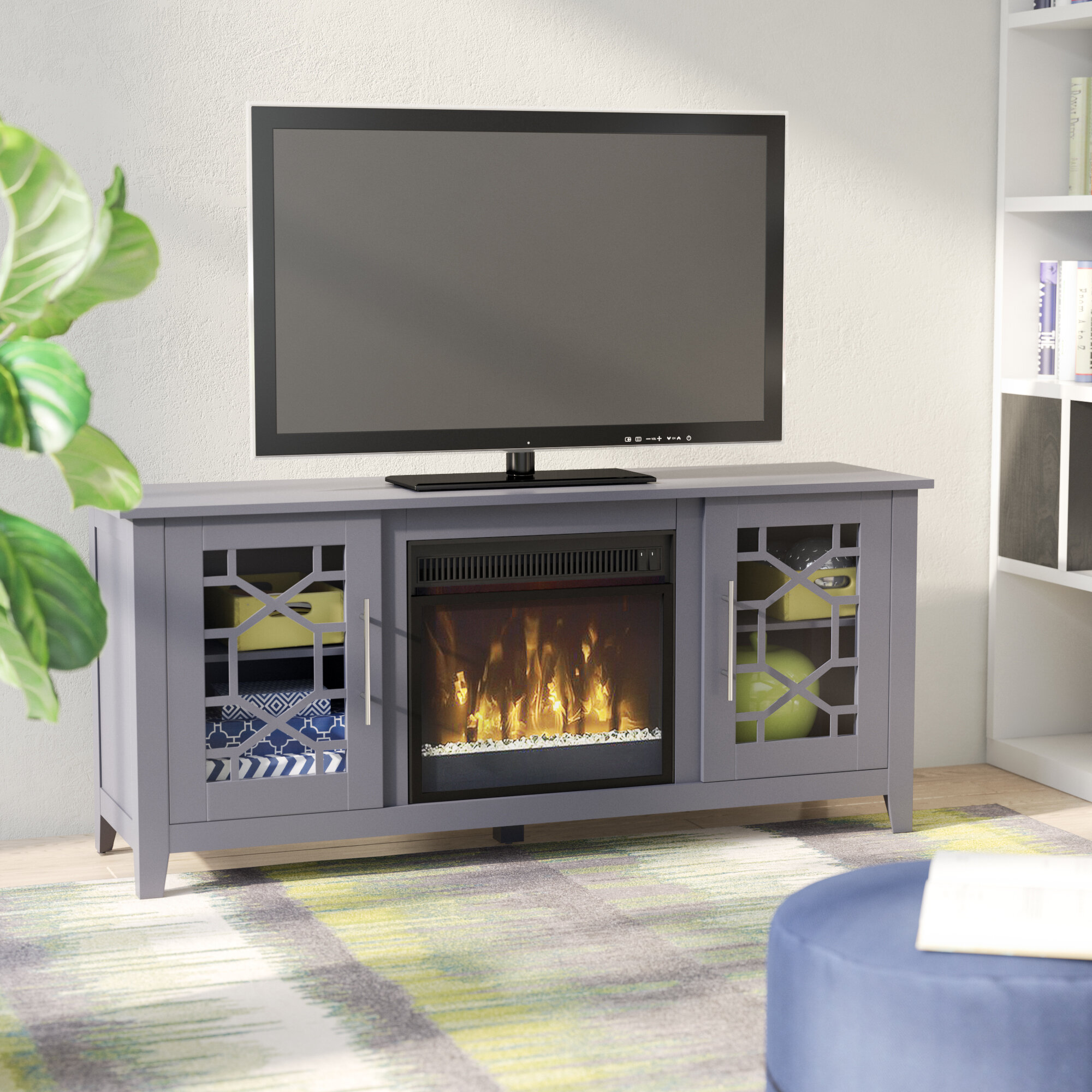 jennings tv stand for tvs up to 60 with fireplace