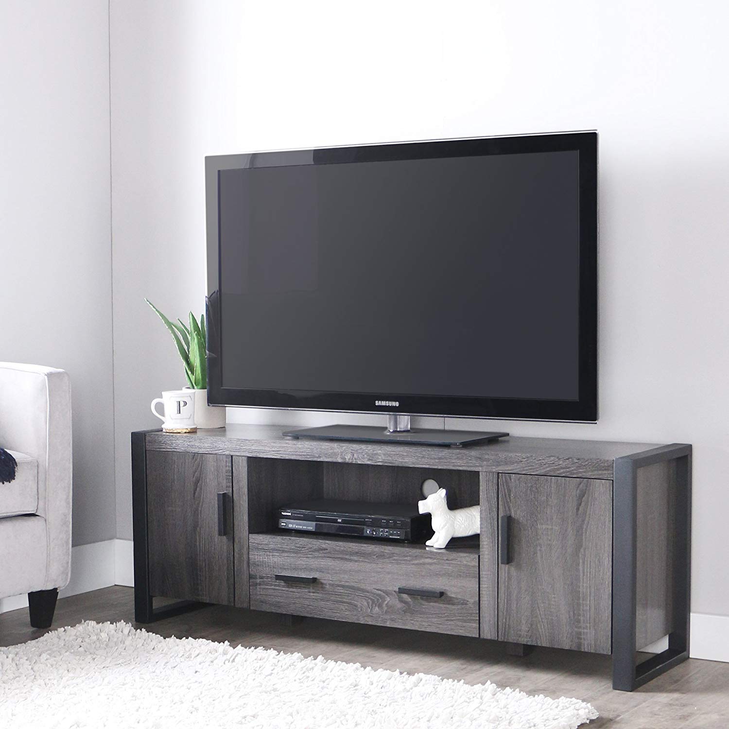 60 Inch Tv Stand with Fireplace Fresh Amazon New 60" Modern Industrial Tv Stand Console