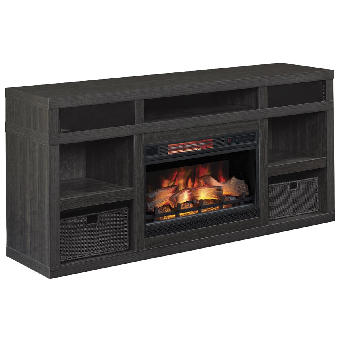 70 Inch Fireplace Unique Fabio Flames Greatlin 64" Tv Stand In Black Walnut