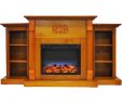 72 Inch Fireplace Lovely Cambridge Sanoma 72 In Electric Fireplace In Teak with