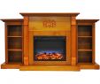 72 Inch Fireplace Mantel Elegant Cambridge Sanoma 72 In Electric Fireplace In Teak with