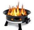 Absco Fireplace and Patio Beautiful Mega 24 In Steel Propane Fire Pit