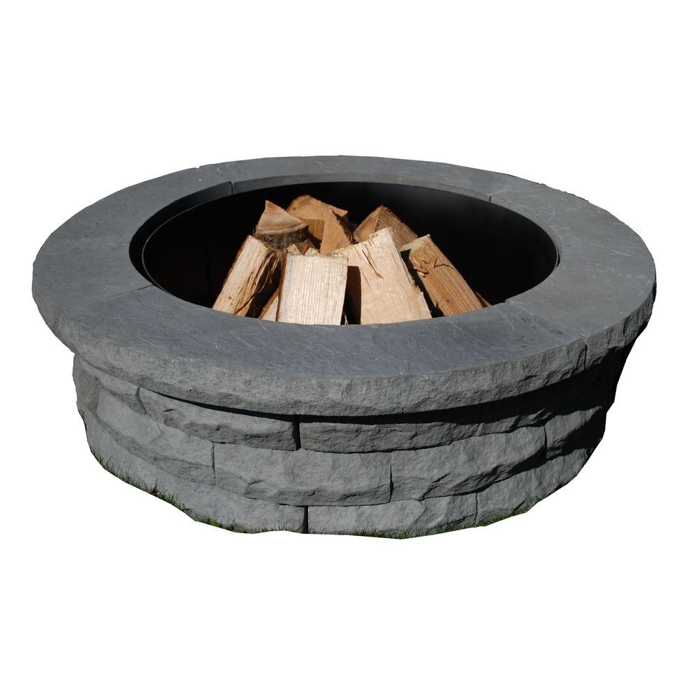 Propane Fire Pits Outdoor Heating The Home Depot gray nantucket pavers fire pit kits 64 1000