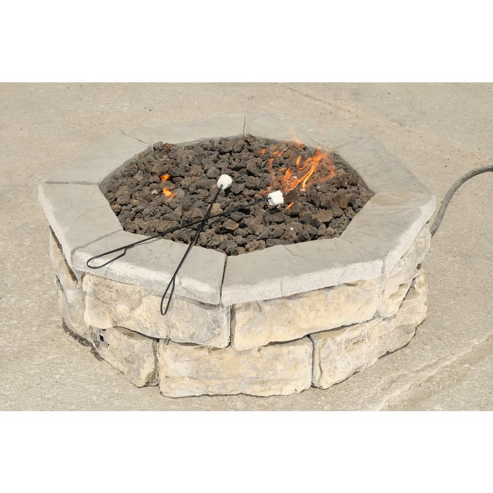 Propane Fire Pits Outdoor Heating The Home Depot limestone this is mostly gray with hints of tan color natural concrete products co fire pits fsfpls30g 64 1000