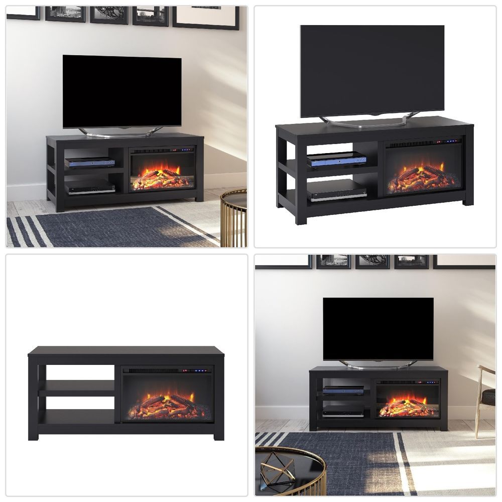 Acme Stove and Fireplace Unique 48 Inch Tv Stand with Fireplace Media Console Electric