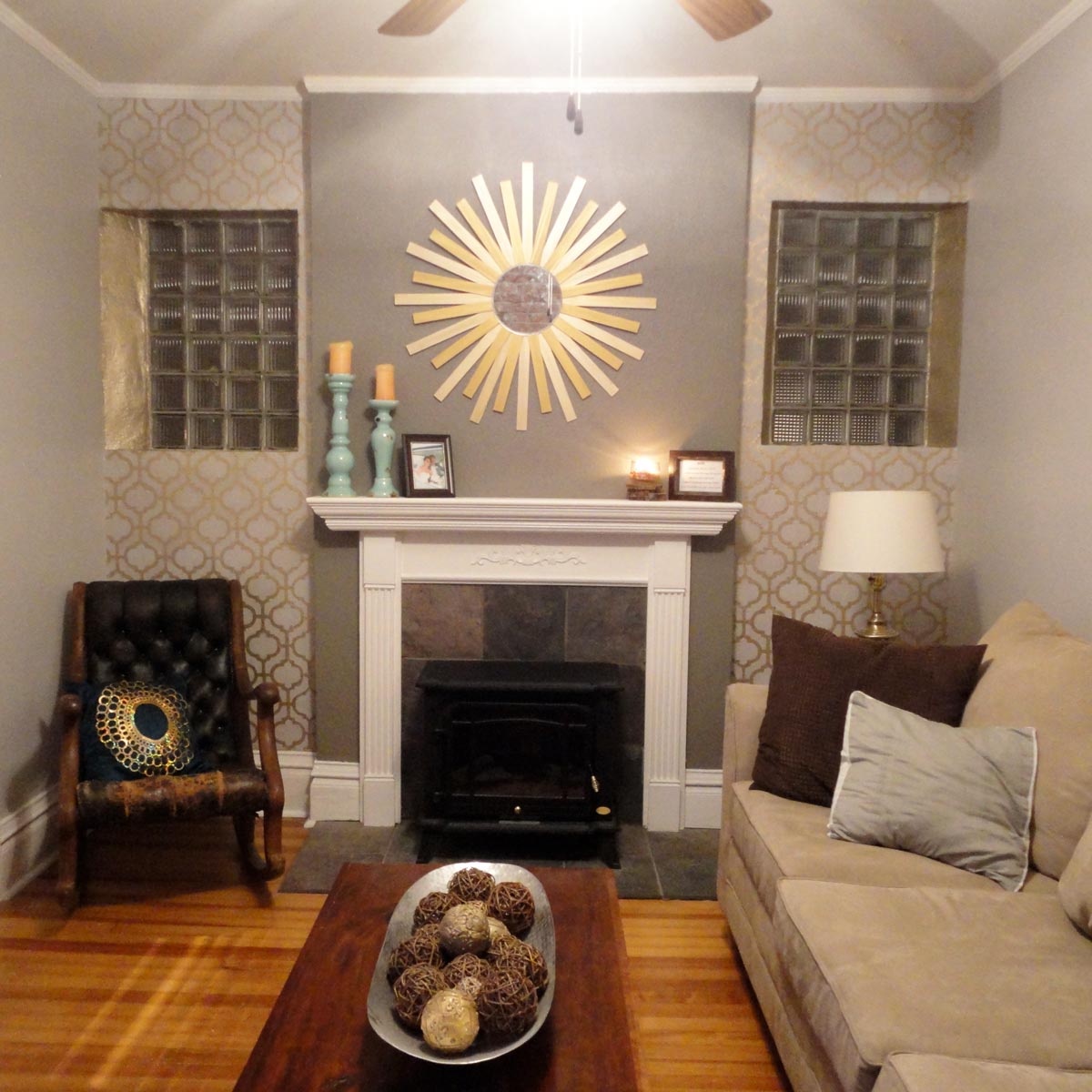 Adding A Fireplace to An Interior Wall New 14 Ways to Embellish Your Home with Metallic Paint — the