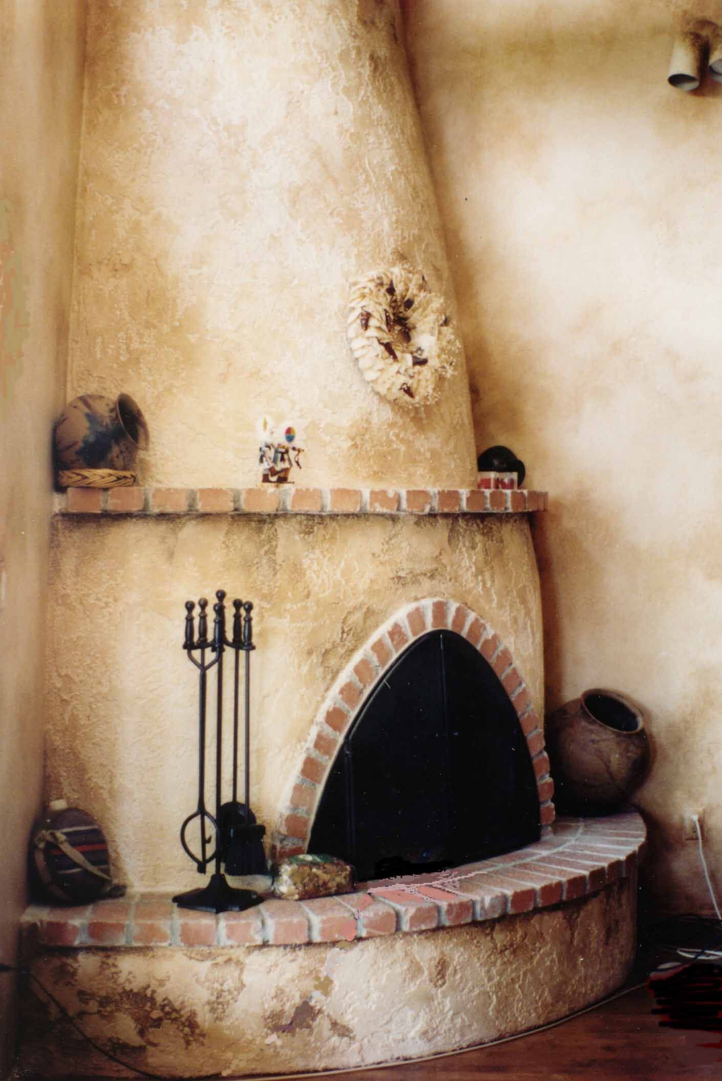 Adobe Outdoor Fireplace Elegant Faux Painted Fireplace Faux