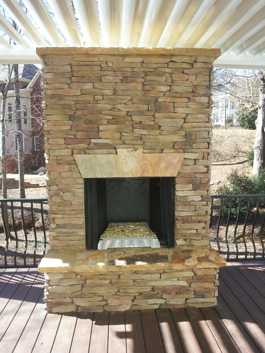 stacked stone fireplaces gallery for rustic modern fireplace