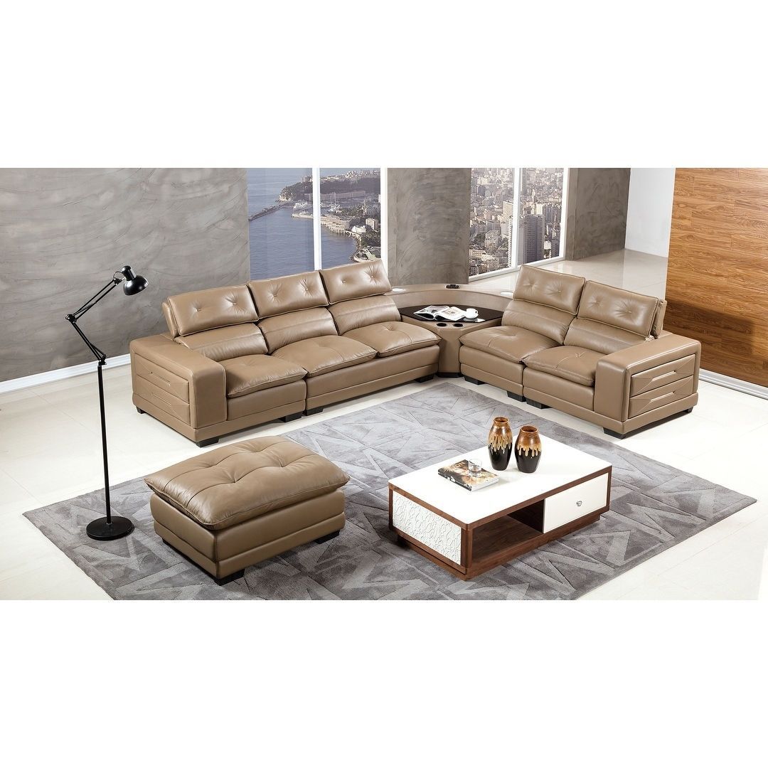 American Eagle Fireplace Unique American Eagle Italian Leather 6 Piece Sectional Set with