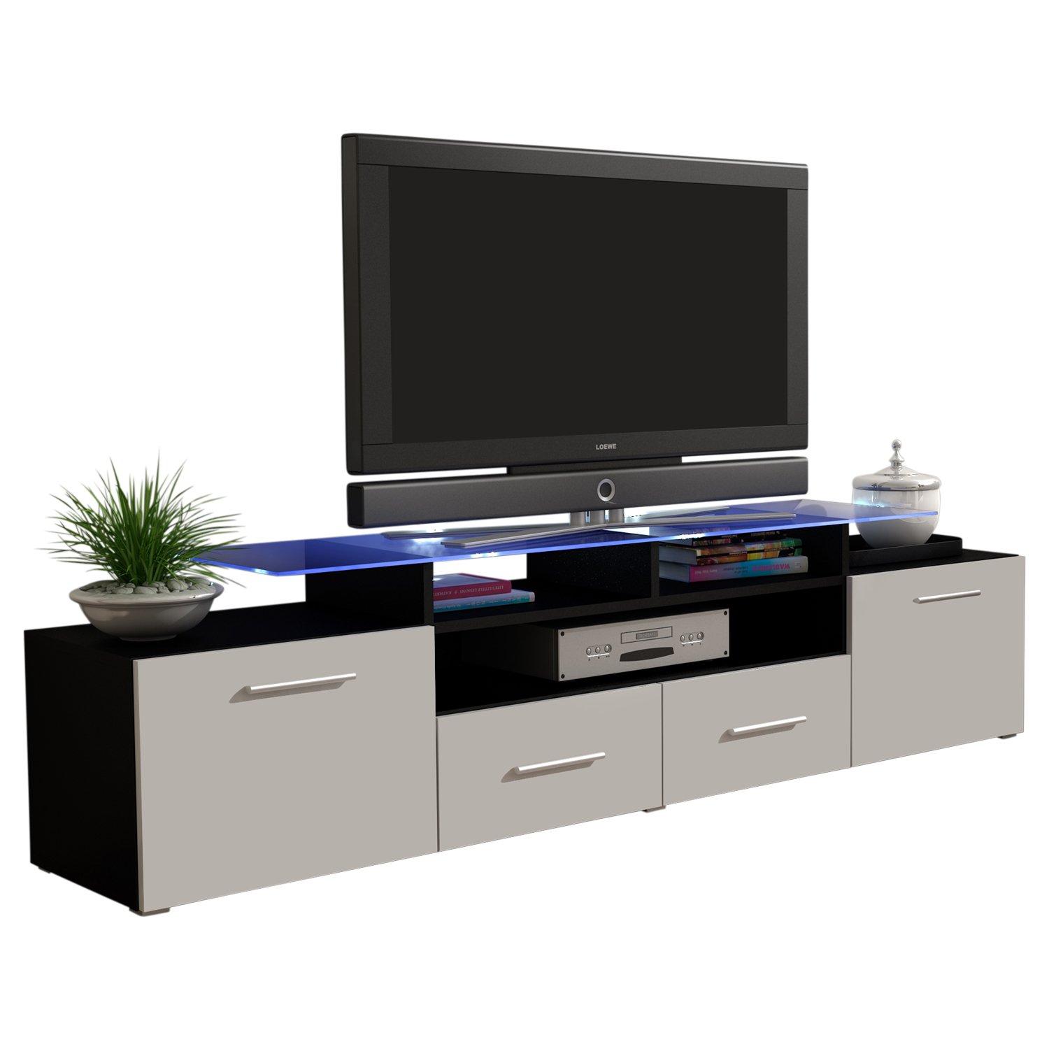 Ameriwood Home Lumina Fireplace Tv Stand Unique Meble Furniture & Rugs Tv Stand Vegas Matte Body High Gloss Doors Modern Tv Stand Black White