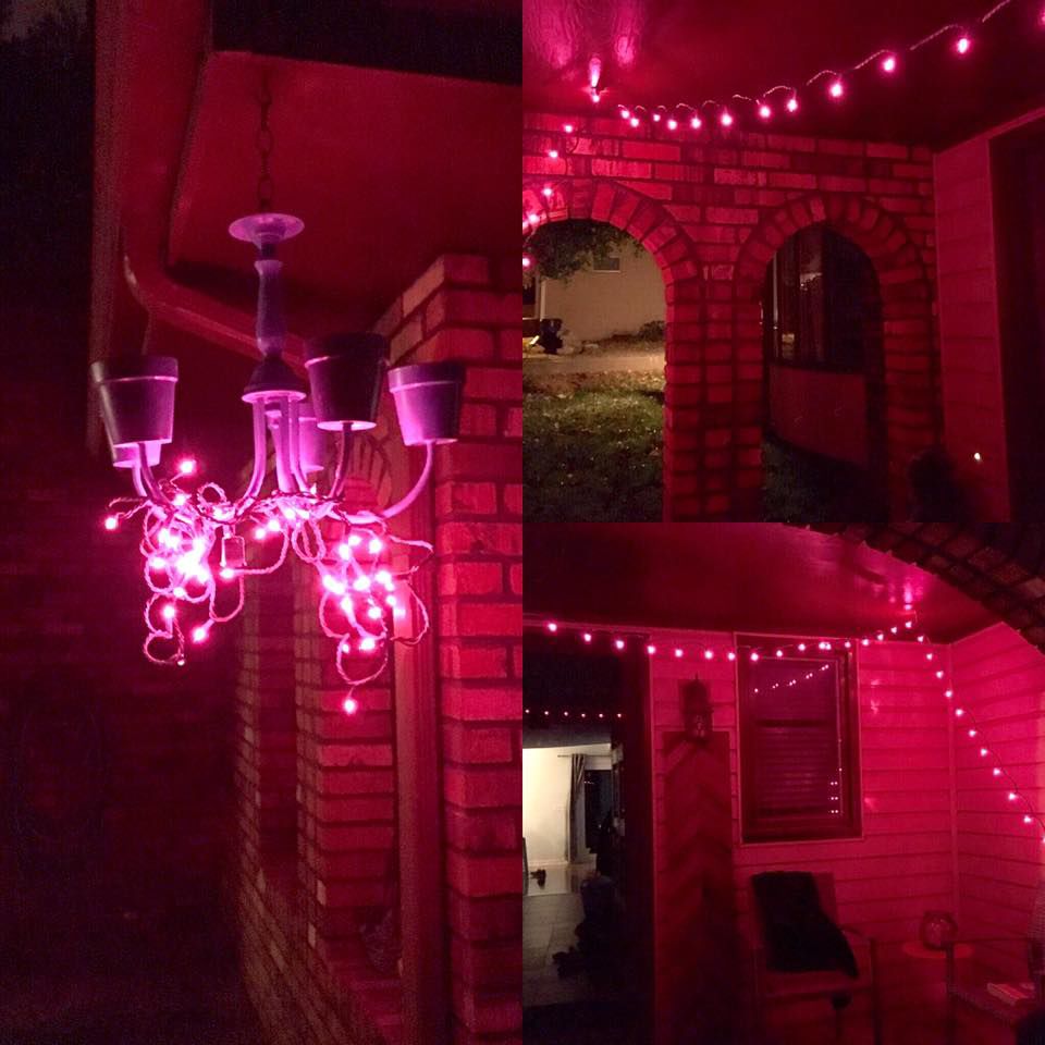 Anniston Fireplace Fresh Pink Lights Popping Up On Porches to Honor the 6 Family