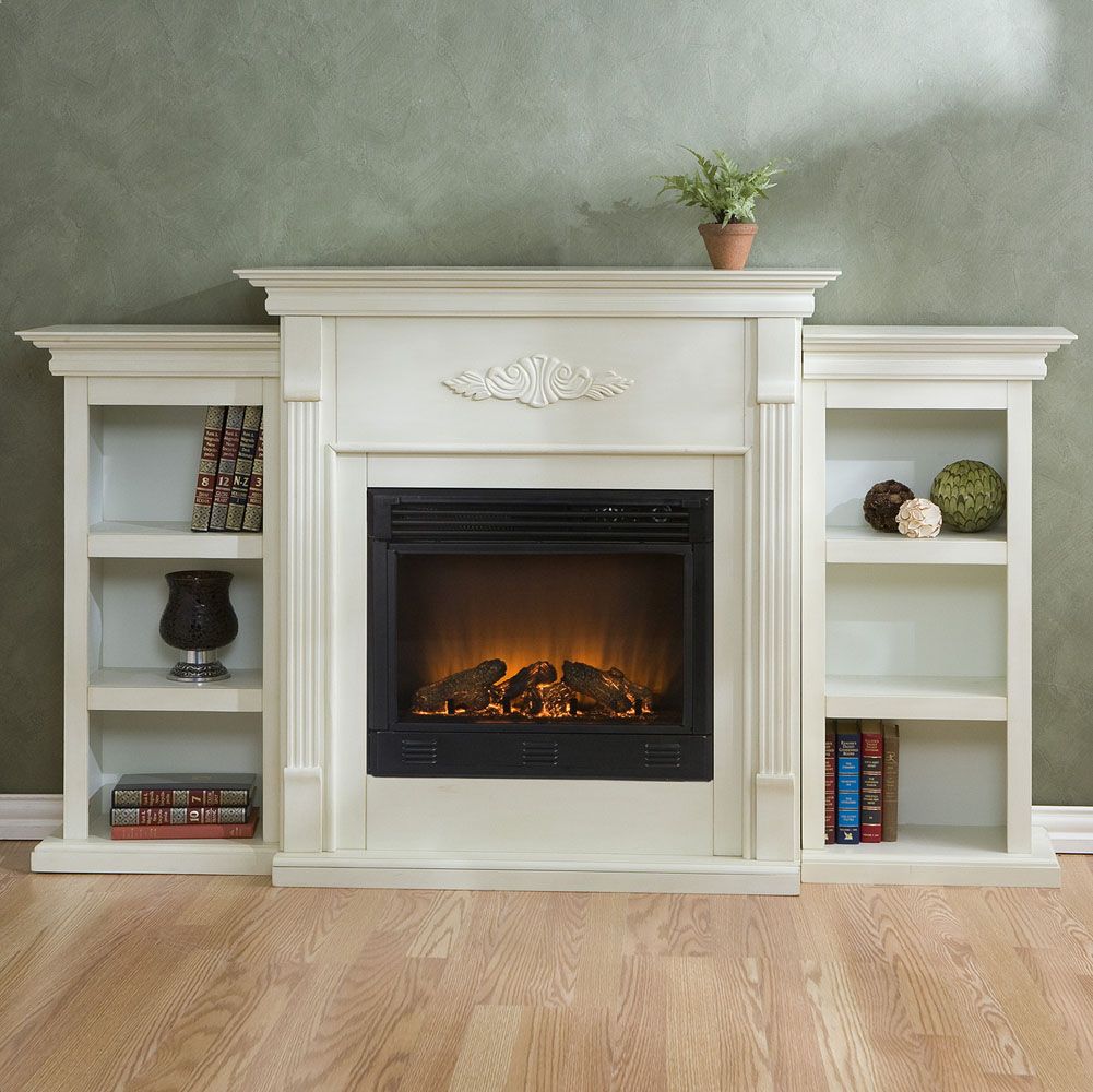 Antique White Fireplace Beautiful White Electric Fireplace with Bookcase