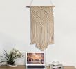 Art Over Fireplace Elegant 50"x33" Bohemian Woven Tassel Macrame Wall Hanging Tapestry