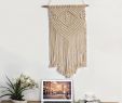 Art Over Fireplace Elegant 50"x33" Bohemian Woven Tassel Macrame Wall Hanging Tapestry