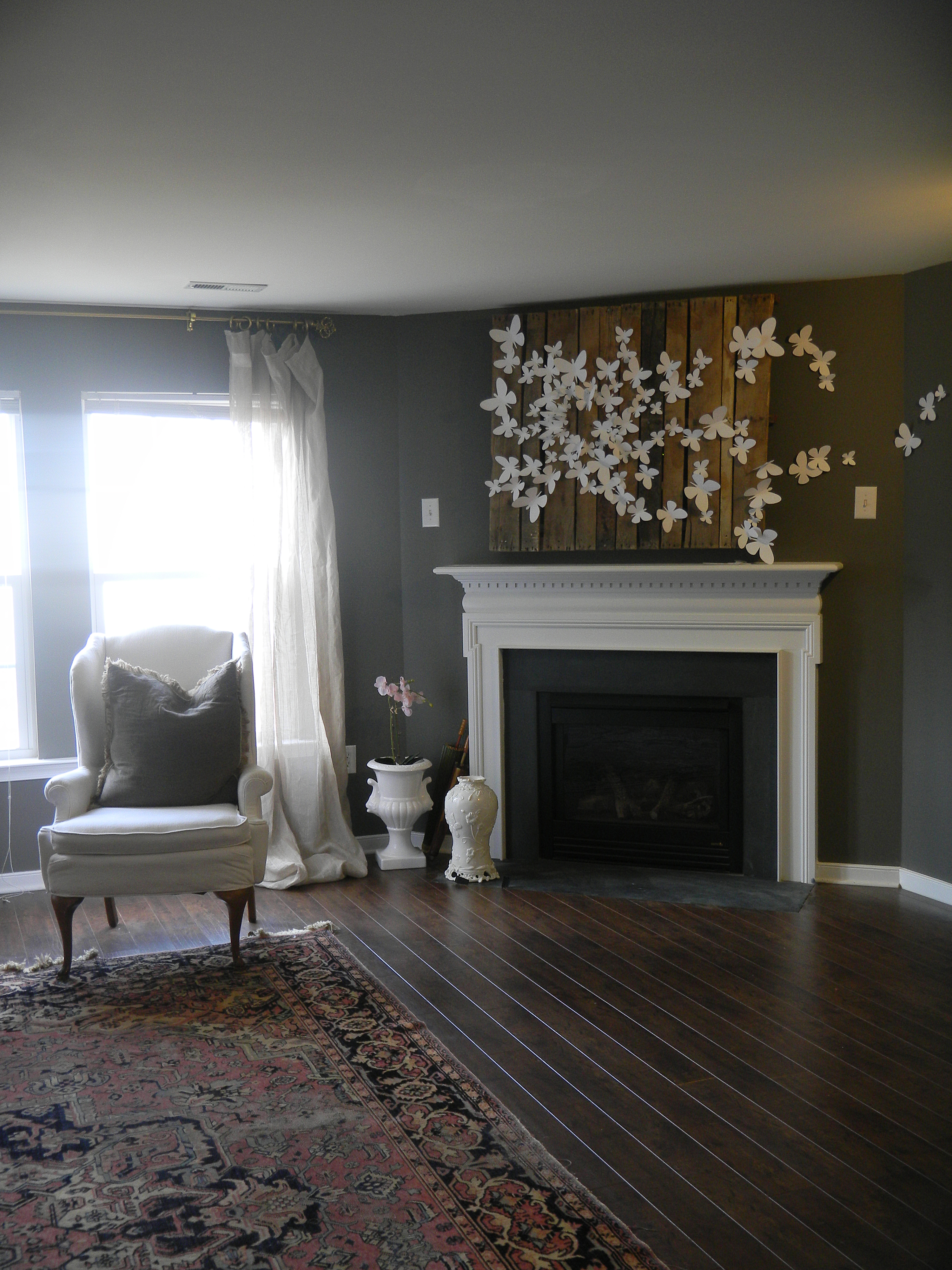 d butterfly wall art design fabulous within fireplace decor