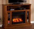 Artificial Fireplace Unique southern Enterprises atkinson Rich Brown Oak Electric