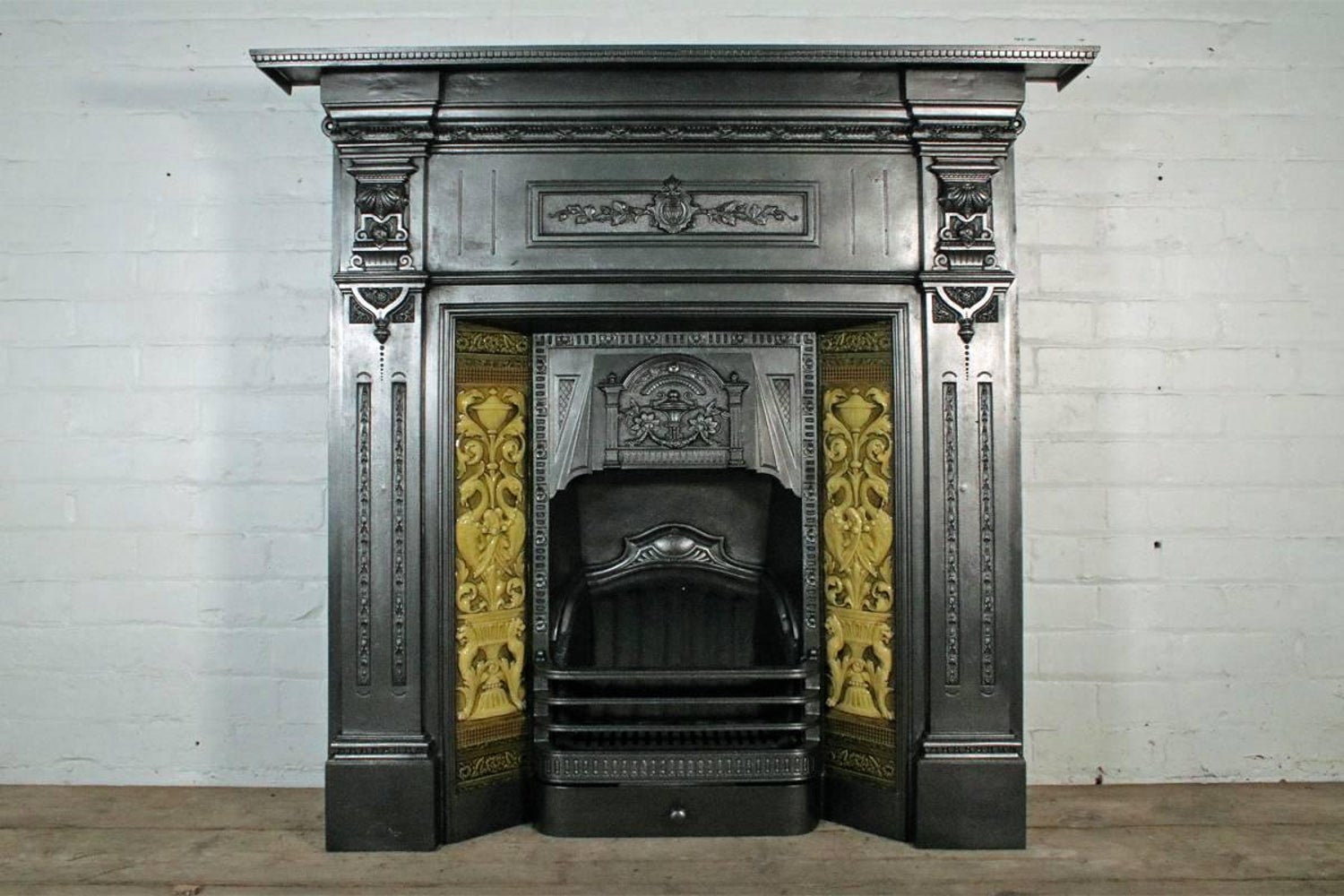 Arts and Crafts Fireplace Tiles Awesome Antique Late Victorian Cast Iron Bination Fireplace with