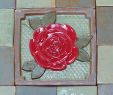 Arts and Crafts Fireplace Tiles New 6"red Rose Tile for Fireplace and Kitchen with Green and Red