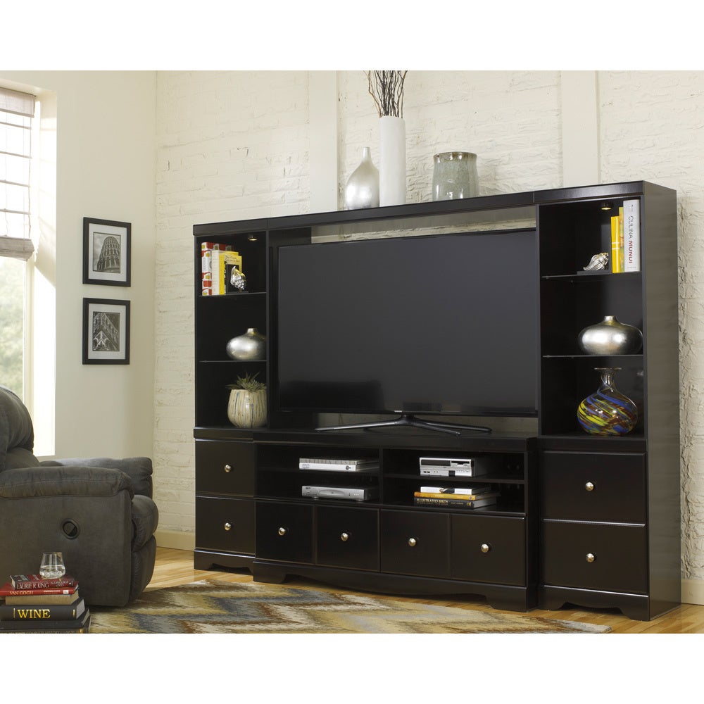 Ashley Entertainment Center with Fireplace New Signature Design by ashley Shay Black Entertainment Center