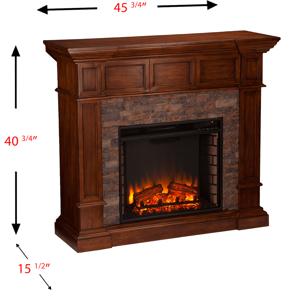 Ashley Furniture Electric Fireplace Tv Stand Elegant southern Enterprises Merrimack Simulated Stone Convertible Electric Fireplace