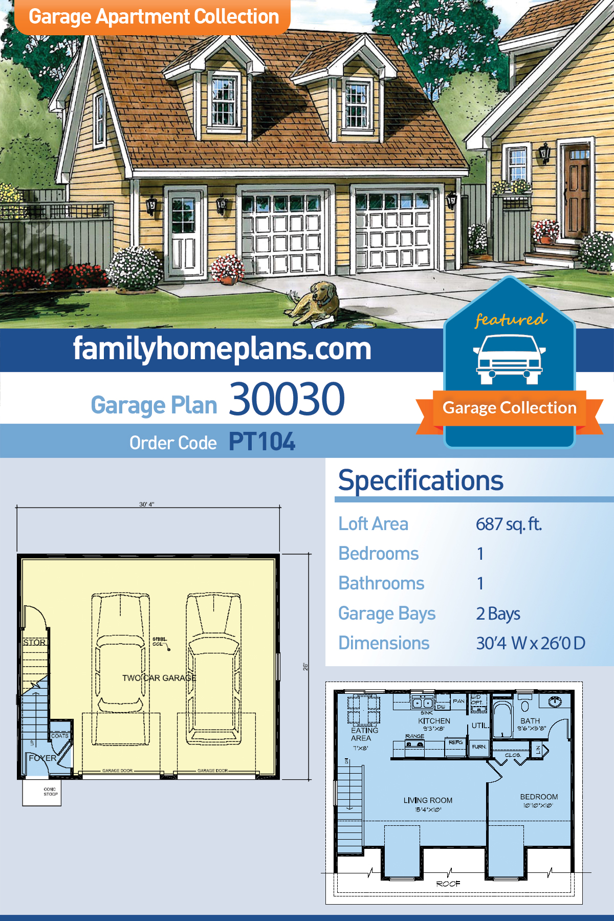 Average Fireplace Width Lovely Saltbox Style 2 Car Garage Apartment Plan Number with 1 Bed 1 Bath