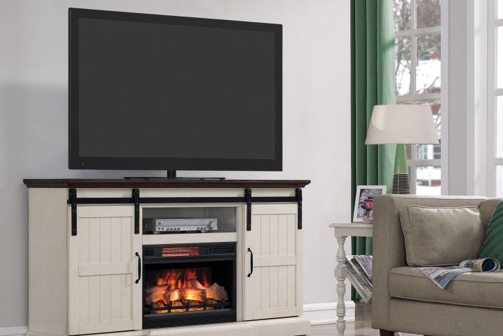 Barn Door Electric Fireplace New Glendora 66 5&quot; Tv Stand with Electric Fireplace