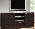 Barn Door Entertainment Center with Fireplace Beautiful tosato Modern Tv Stand and Media Cabinet Brown – Baxton