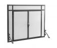 Barn Door Fireplace Screen Luxury 2 Door Steel Flat Guard Fireplace Fire Screen Black Plow