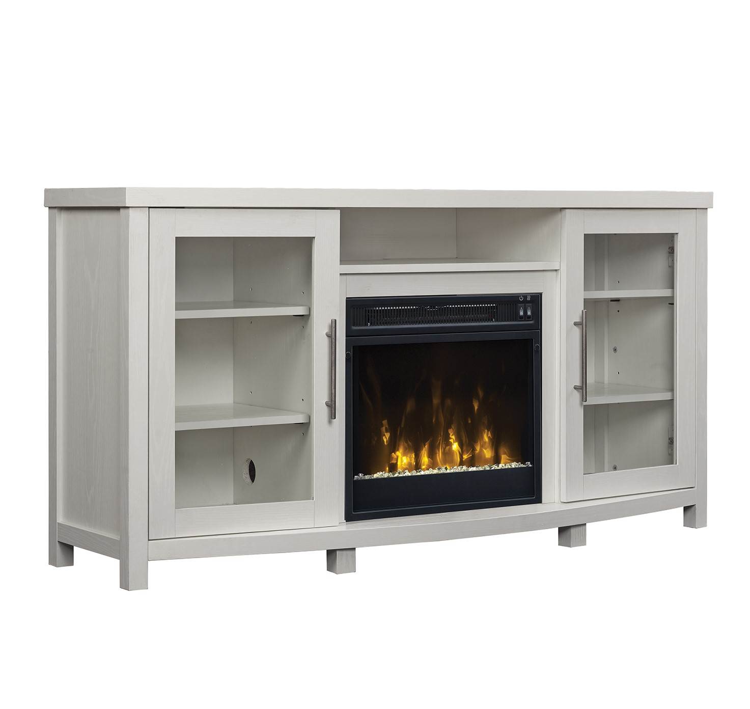sea white fireplace tv stand