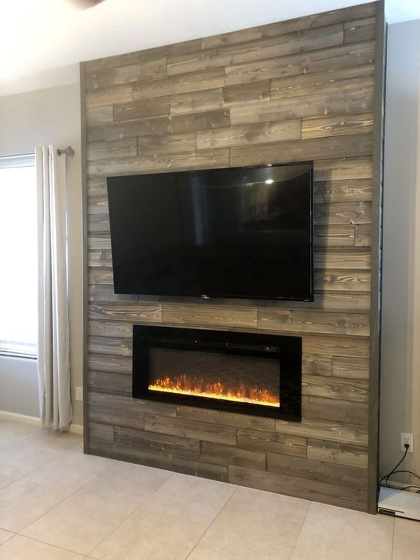 Barnwood Electric Fireplace Luxury 46 Rustic Tv Wall Design Ideas for Home