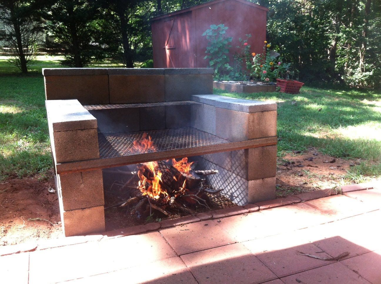 Bbq Fireplace Beautiful Build Your Own Backyard Cinder Block Grill Easy