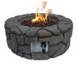 Bed Bath and Beyond Fireplace Awesome Round Propane Fire Pit In Dark Grey Faux Stone