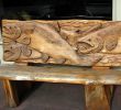 Bench In Front Of Fireplace Inspirational Carved Salmon Bench In Front Of Artist S Co Op Langley