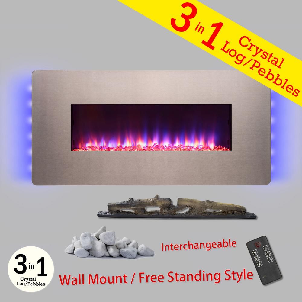 Best Electric Fireplace Logs Luxury Akdy 48 In Wall Mount Freestanding Convertible Electric