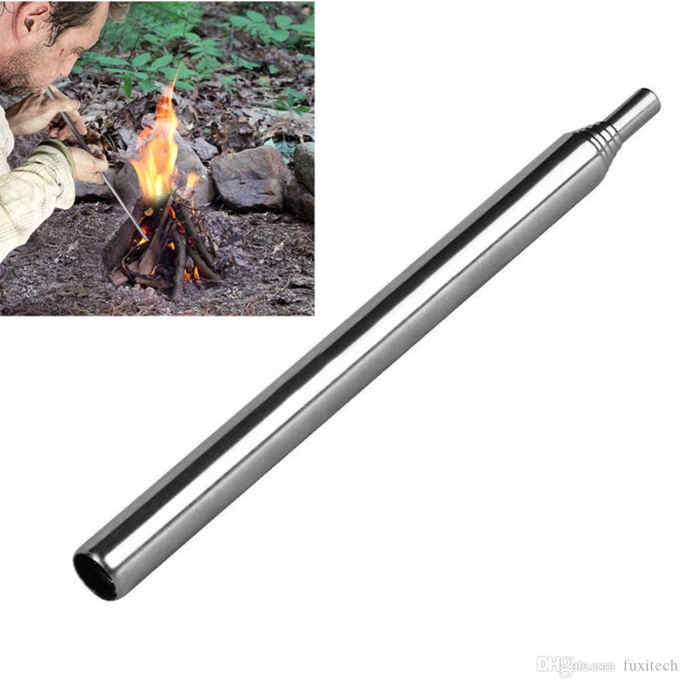 Best Firestarter for Fireplace New Pocket Bellow Telescopic Blowpipe Blow Fire Tube Outdoor Camping Survival Picnic Retractable Blowpipe Mini Fire Starter tool Roof Prism Binoculars