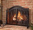 Beveled Glass Fireplace Screen Lovely Fireplace Protective Screen with Doors Durable Wrought Iron