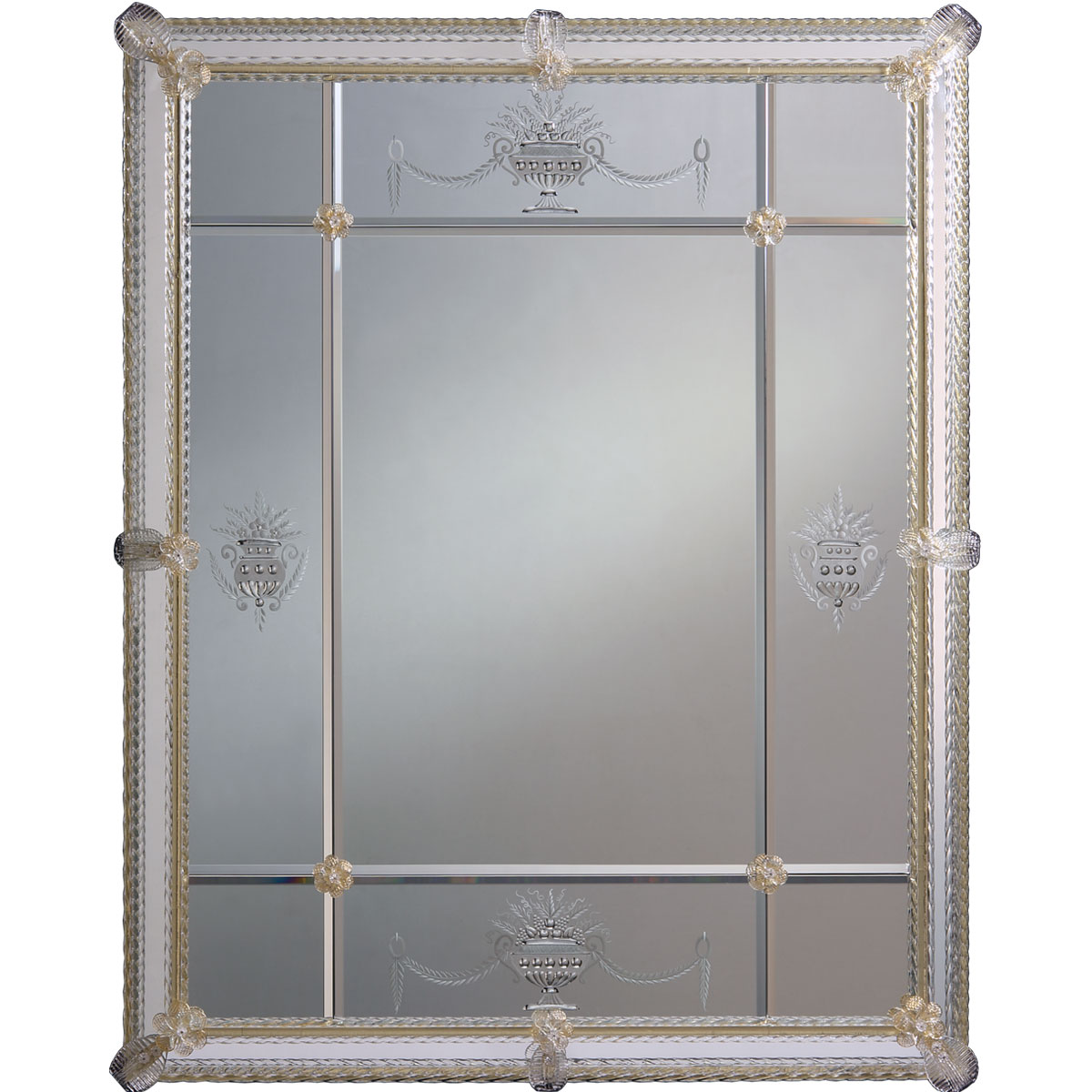 Rectangular Murano Glass Mirror 694