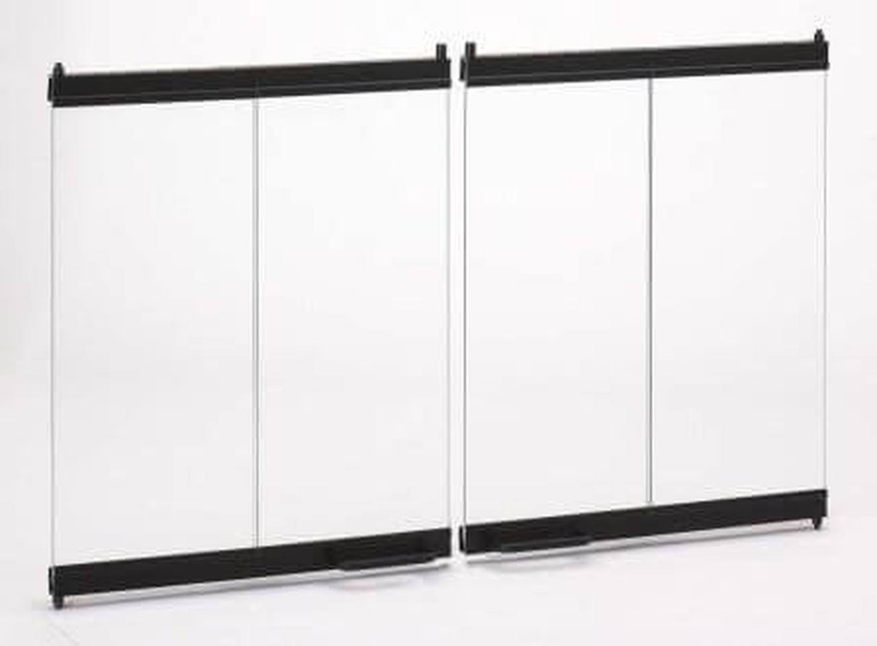 Bifold Glass Fireplace Doors Elegant 42" Bi Fold Glass Doors for Woodburning Fireplace Black