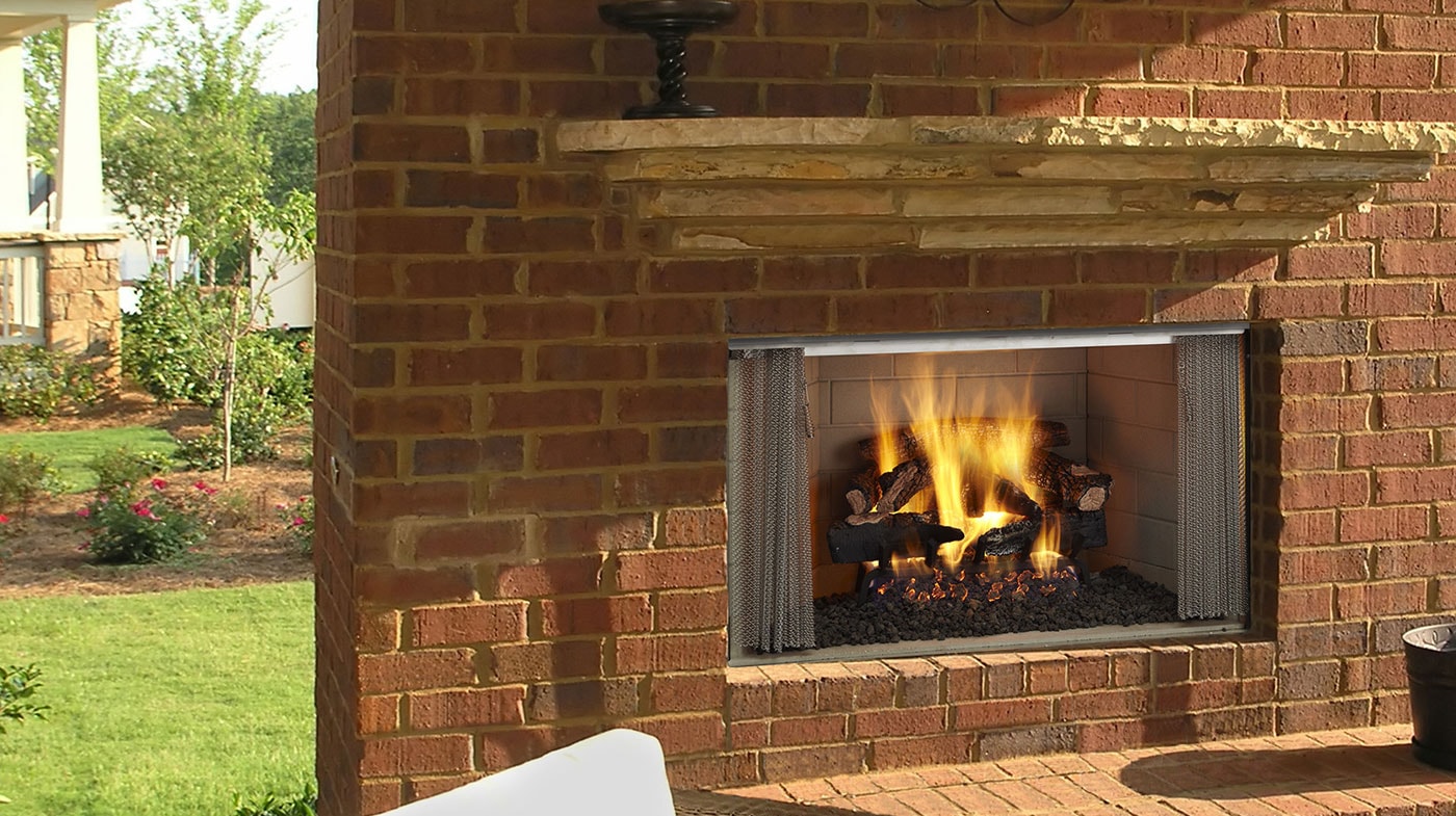 Bifold Glass Fireplace Doors Inspirational Villawood Wood Outdoor Fireplace Majestic Products