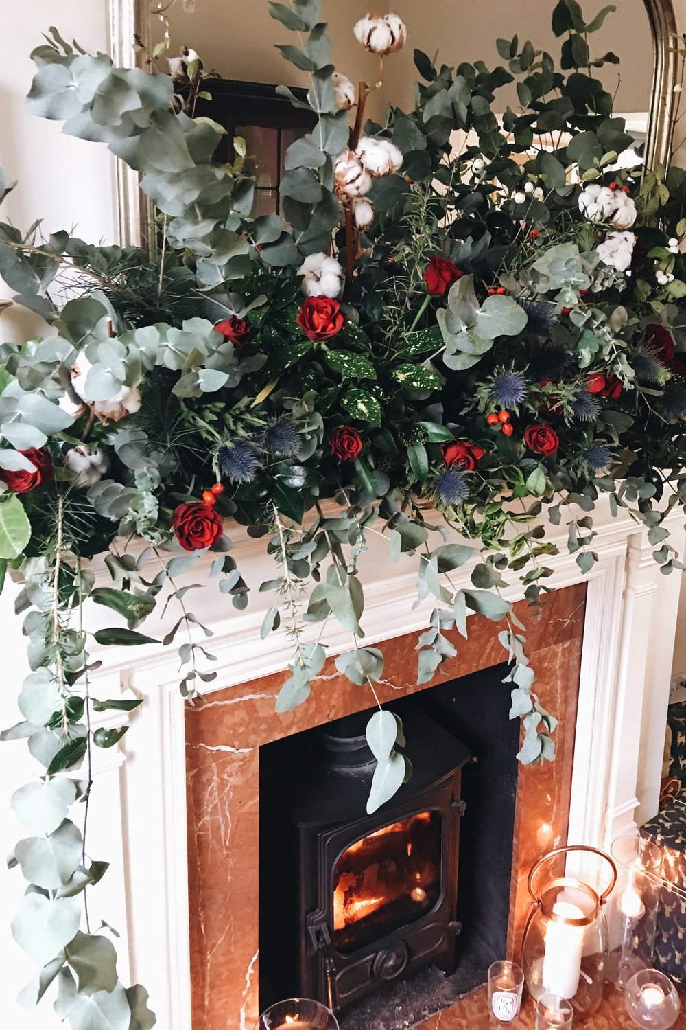 Big Lots Fireplace Mantels Inspirational My Home at Christmas How to Make This Fireplace Garland