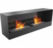 Bio Ethanol Fireplace Wall Mounted Elegant Biofireplace Quebec Black with Tüv Certified Kratki