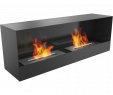 Bio Ethanol Fireplace Wall Mounted Elegant Biofireplace Quebec Black with Tüv Certified Kratki