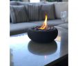 Bio Ethanol Tabletop Fireplace Elegant Terra Flame Zen Fire Bowl Grey