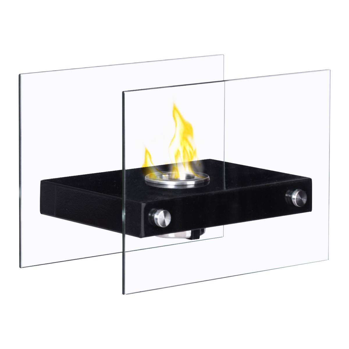 Bio Ethanol Tabletop Fireplace Unique Tangkula Tabletop Fireplace Portable Stainless Steel Indoor Outdoor Ventless Bio Ethanol Fireplace Firepit Black