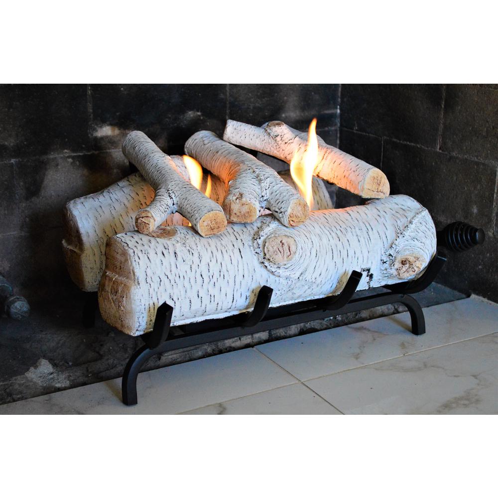 Birch Gas Fireplace Logs Lovely Terra Flame 10 5 In Birch Fireplace Log Set