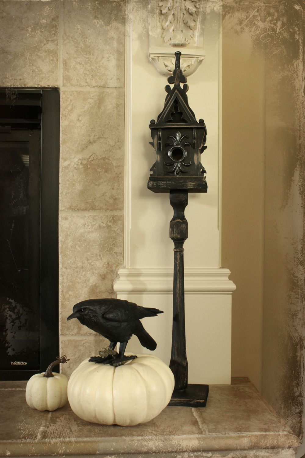 Halloween mantle decorating ideas birdhouse 0da8702a186a8392ff51a9ac30be8536